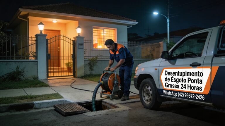 Desentupimento de Esgoto em Ponta Grossa 24 Horas
