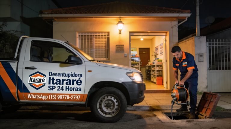 desentupidora em Itararé SP 24 horas